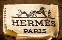 An Hermès Brown Cashmere Skirt, Size 44.