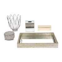 A Collection of Mirrored and Metallic Decorative Articles