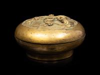 A Gilt Bronze Covered Seal Paste Box