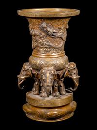 A Chinese Copper Gu Vase