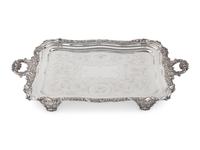 Three Silver-Plate Serving Trays