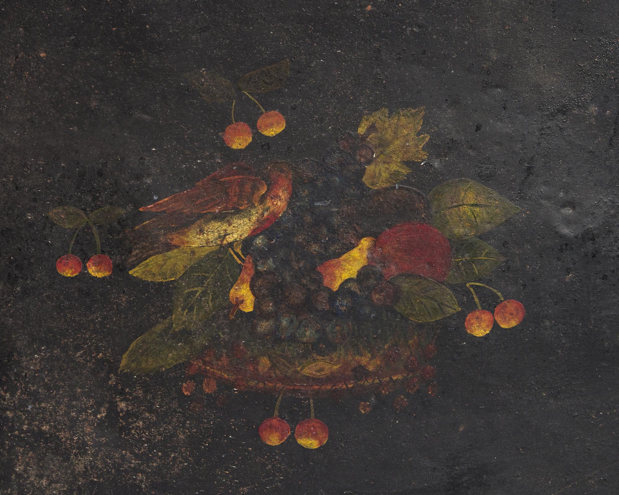 Two Tole-Decorated Tinware Trays