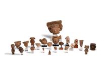Twenty-Two Teotihuacán and Veracruz Terracotta Figures