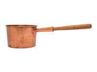 An American Copper Pot with Wood Handle