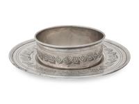 An American Silver Child's Alphabet Bowl and Plate
