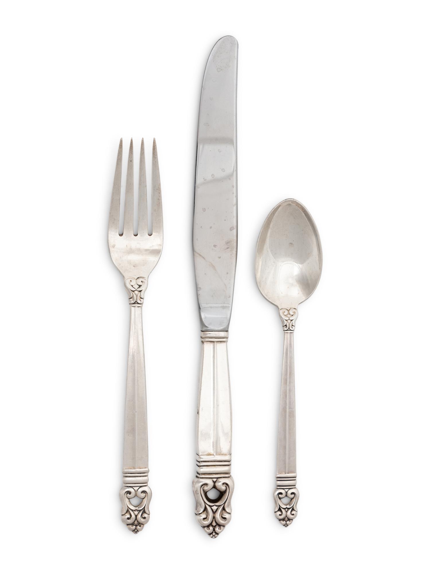 An American Silver Flatware Service
