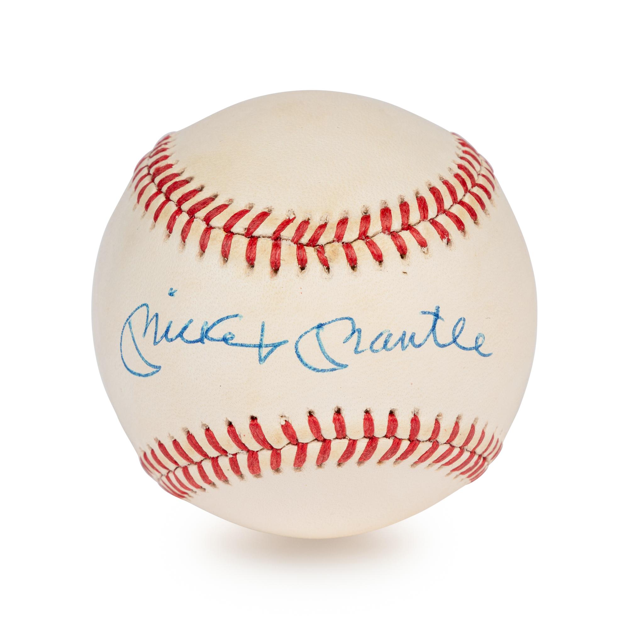 A Mickey Mantle Signed Autograph Baseball (Beckett Authentication Services Letter)