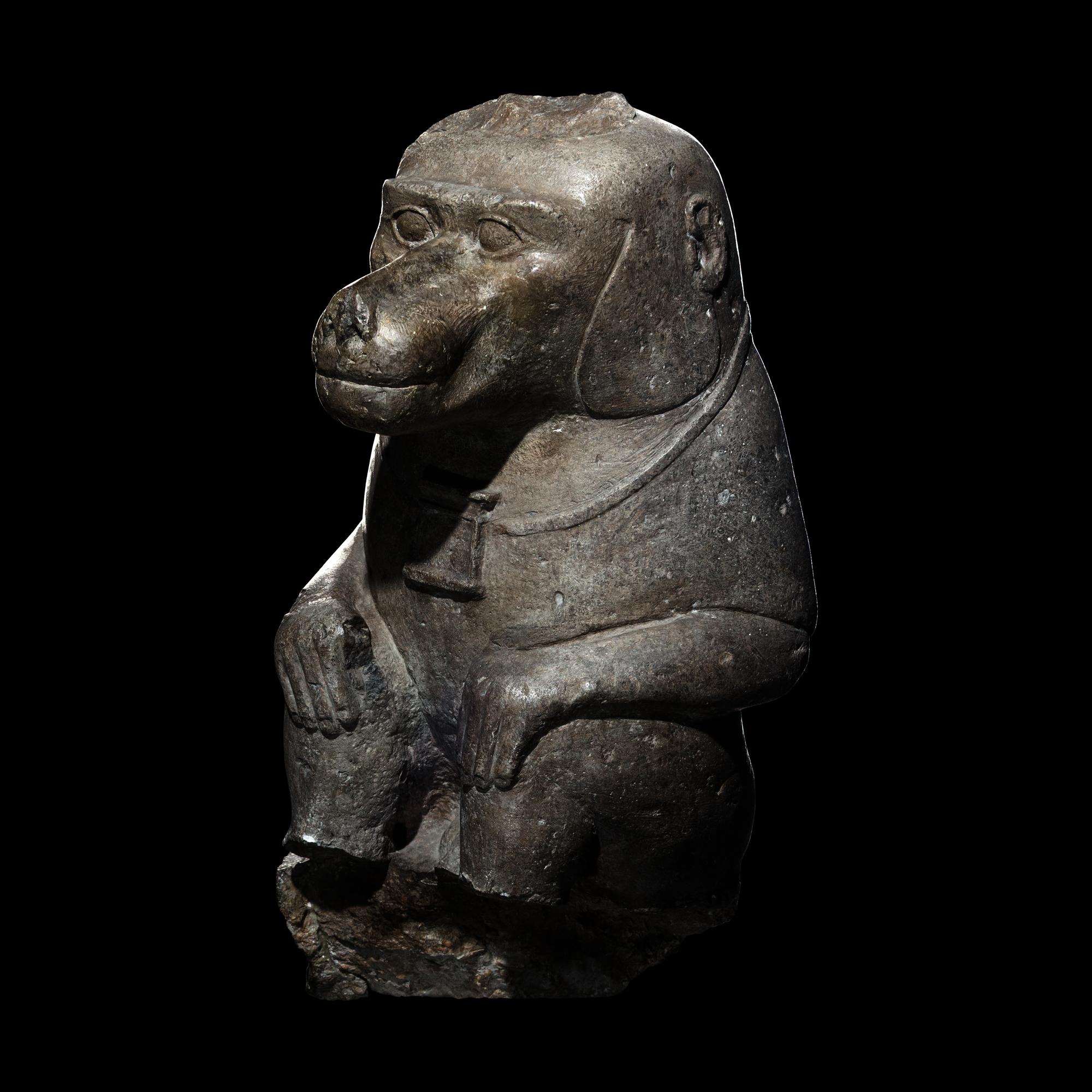 An Egyptian Limestone Baboon