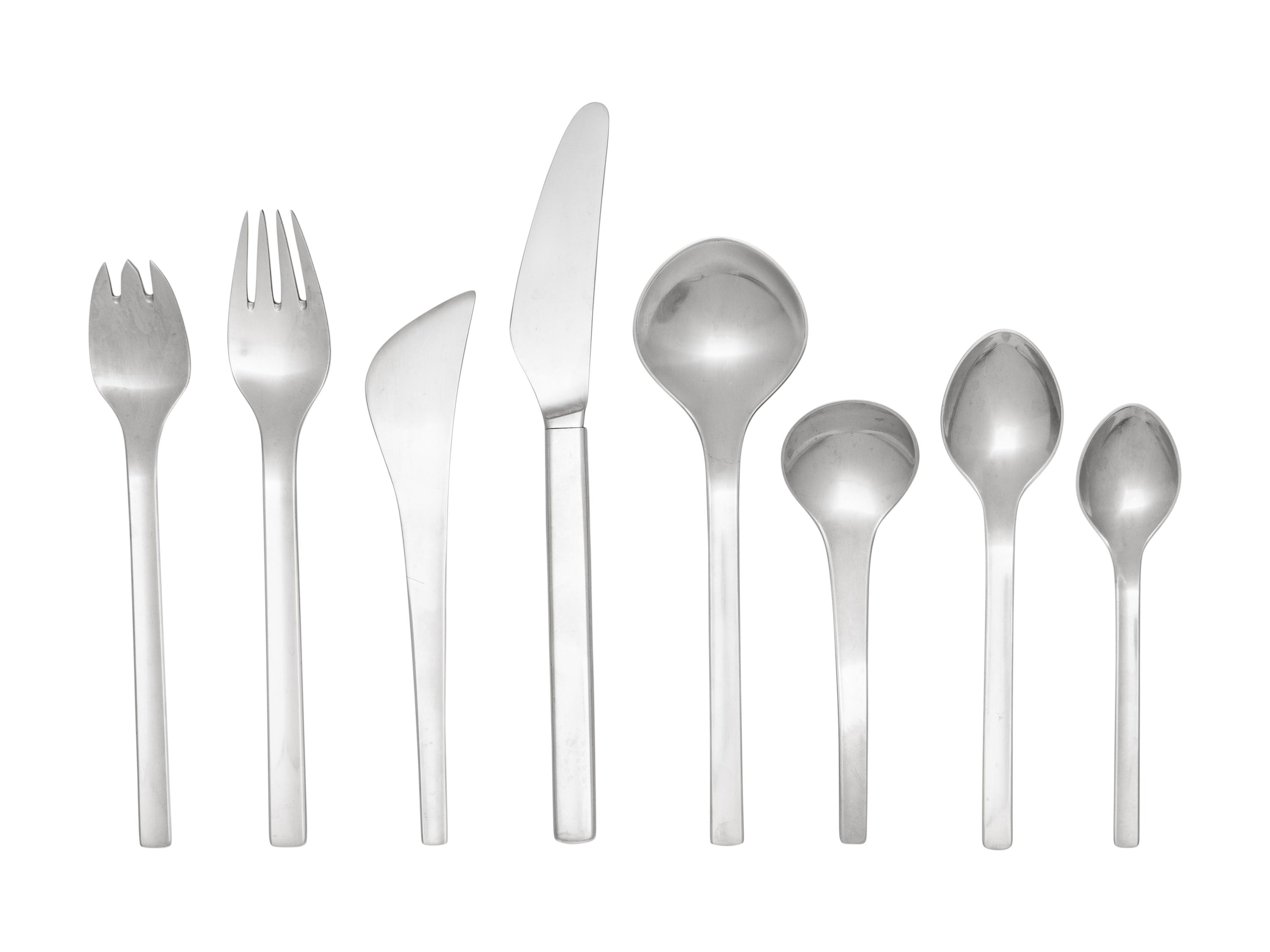 Tuja / Tanaqvil Partial Service of Eight. 51 parts. Georg Jensen, Denmark
