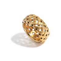 TIFFANY & CO., YELLOW GOLD 'VANNERIE' BAND