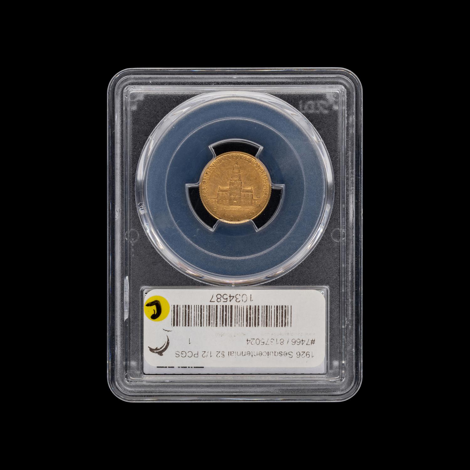 A 1926 Sesquicentennial Commemorative $2.50 Gold Coin [PCGS AU 53]