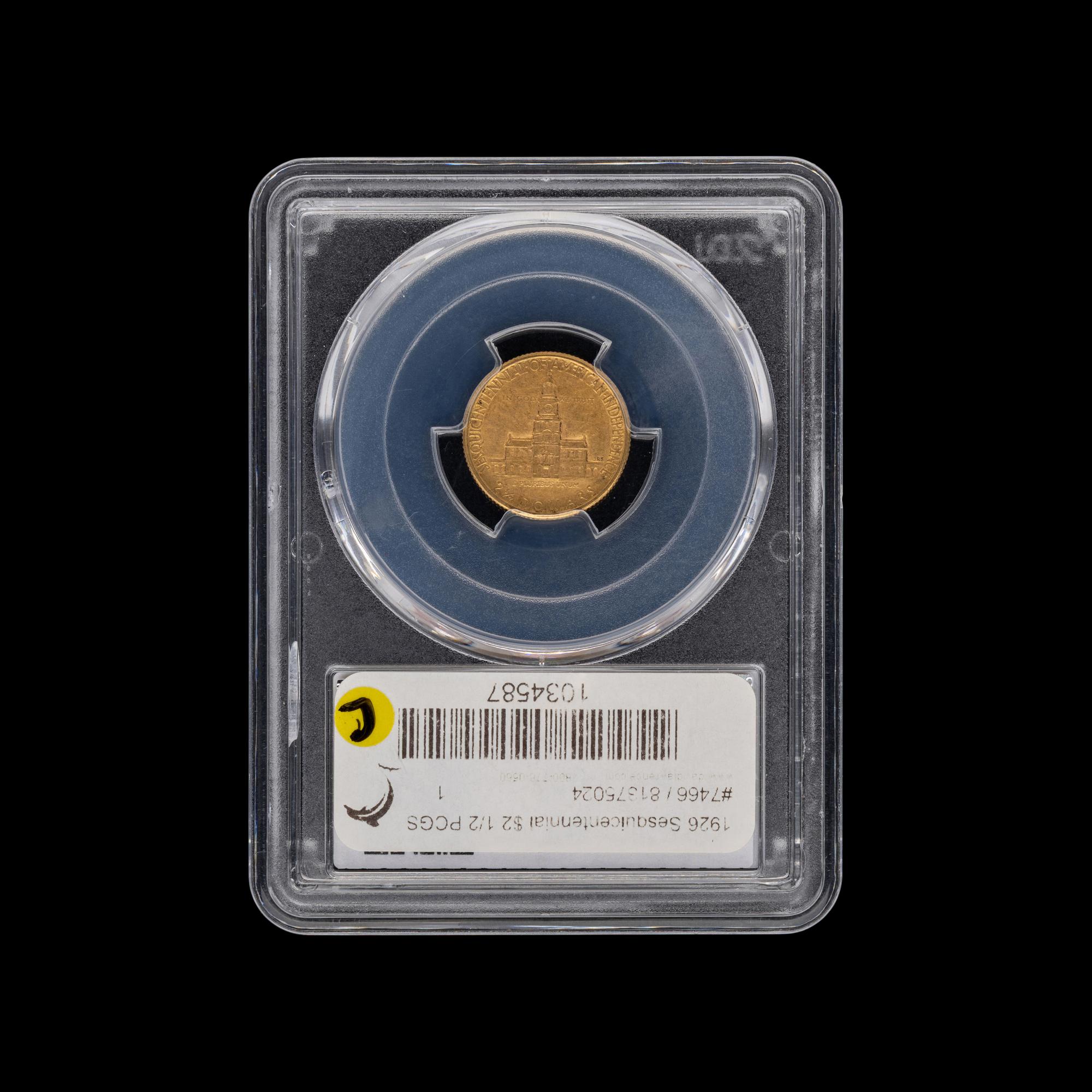 A 1926 Sesquicentennial Commemorative $2.50 Gold Coin [PCGS AU 53]