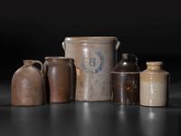 Sixteen Stoneware Vessels