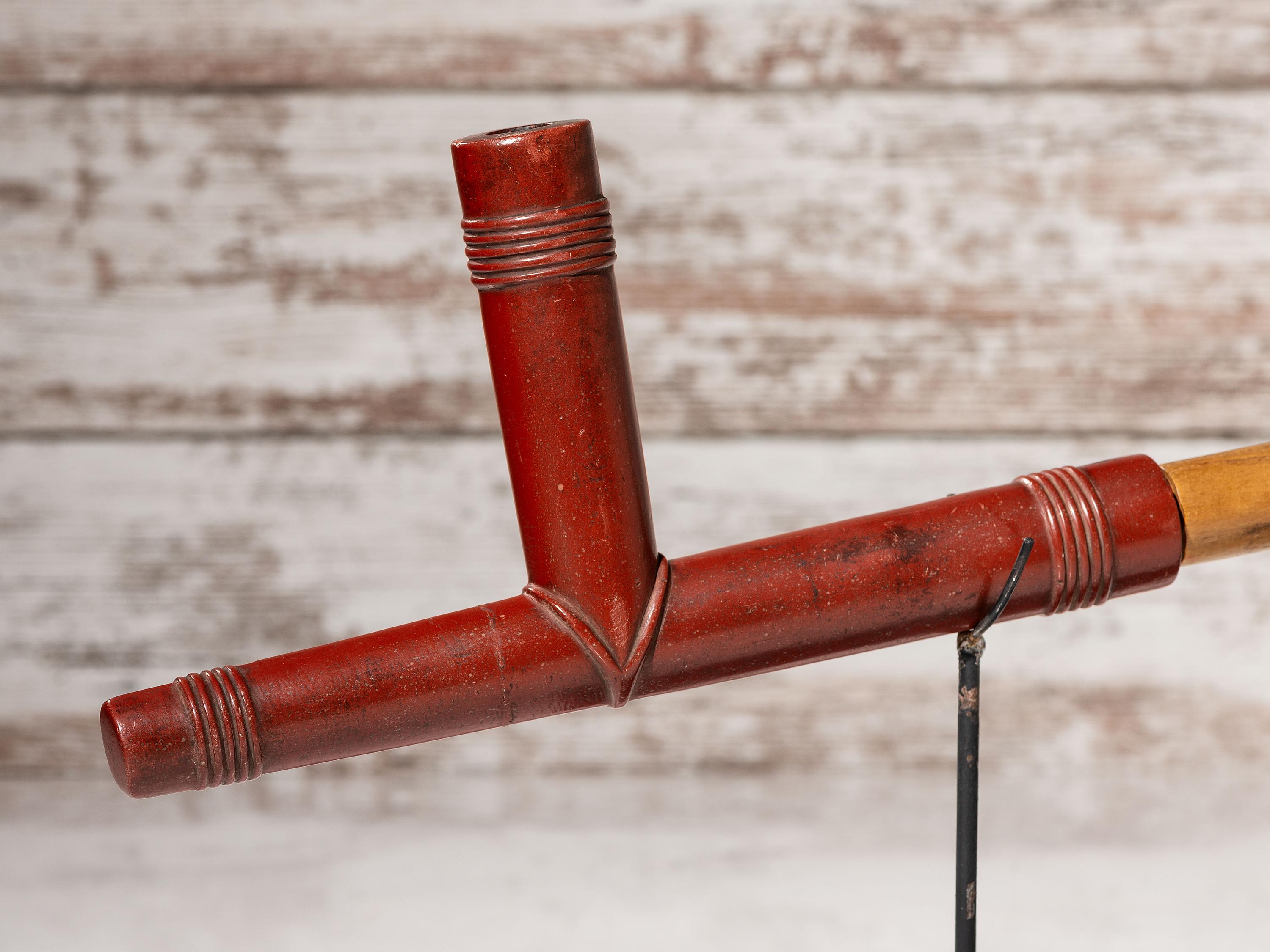 Plains Catlinite Pipe Bowl with Stem