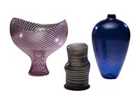 Three Art Glass Vessels