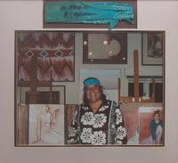 Rudolph Carl (RC) Gorman, (American, 1932 - 2005), Red Woman, together with a photograph and bandana signed by RC Gorman