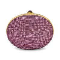 Judith Leiber, Purple Crystal-Embellished Minaudière