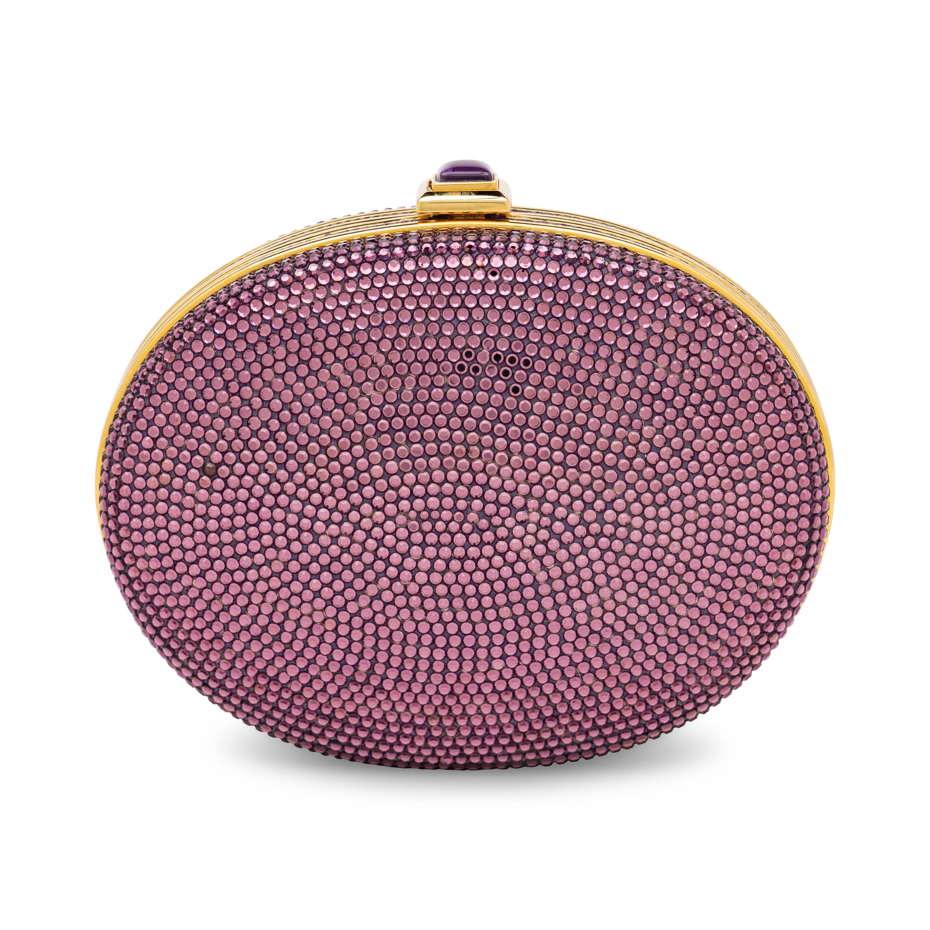 Judith Leiber, Purple Crystal-Embellished Minaudière