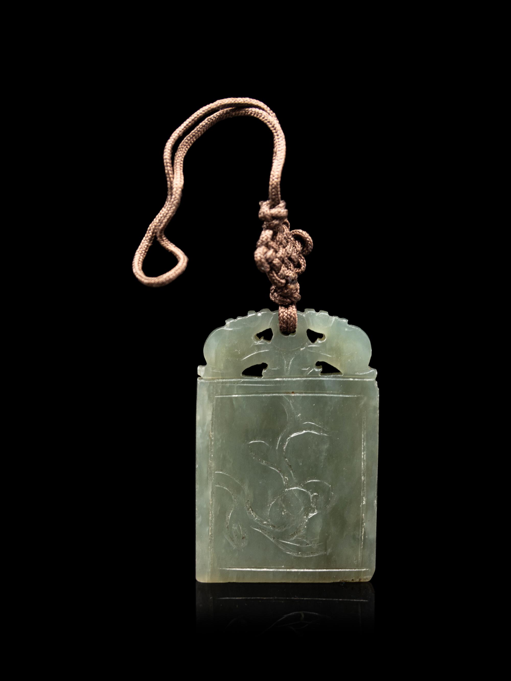 Five Chinese Jade, Jadeite and Silver Pendants