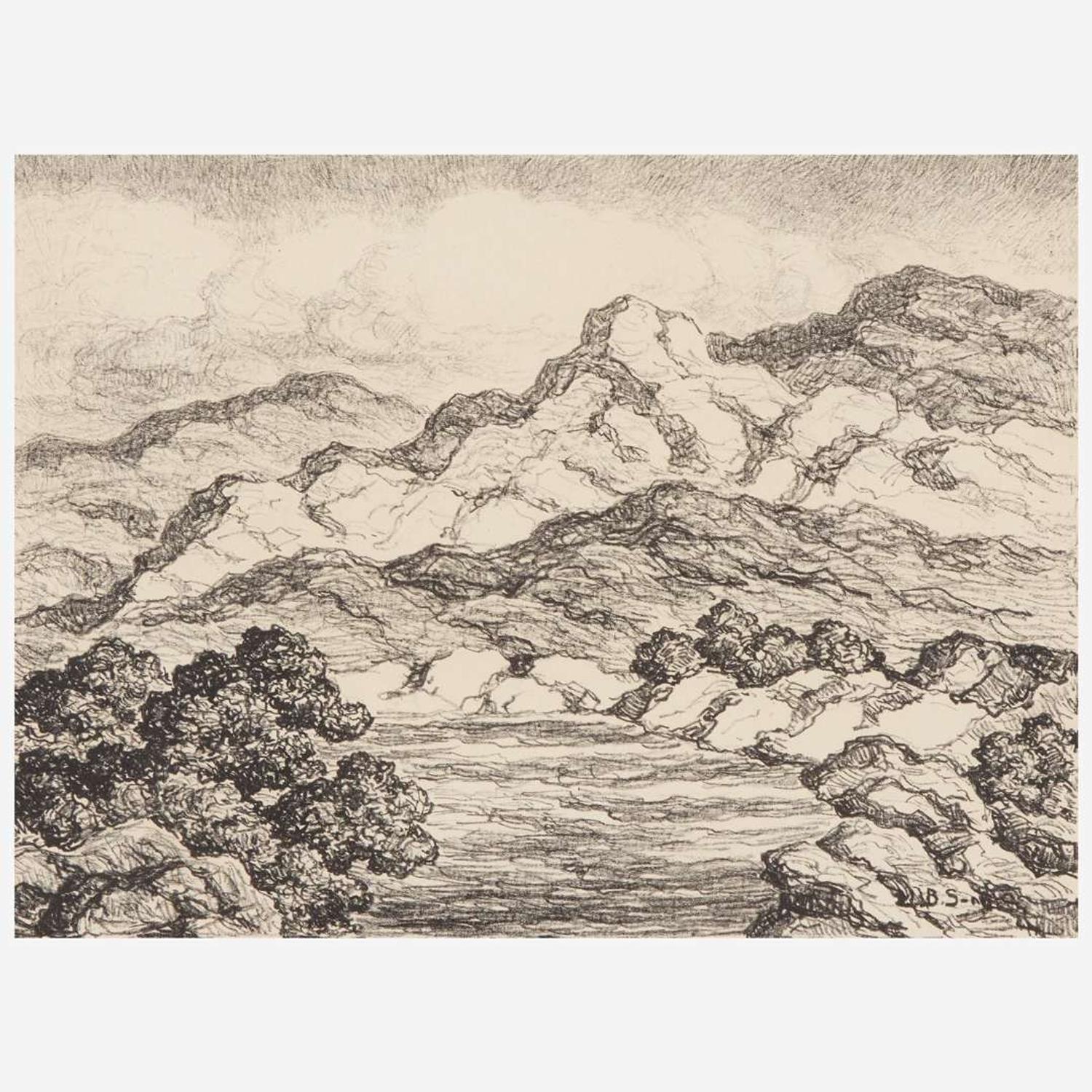Birger Sandzén (American, 1871–1954) In the Foothills
