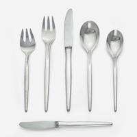 Ole Hagen, designer (Danish, 1913-1984), A. Michelsen, maker (Danish, 19th/20th century) "Tulip" Six-Piece Service for Seven with Extras, Denmark, Designed 1953, the Present Lot circa 1953-65