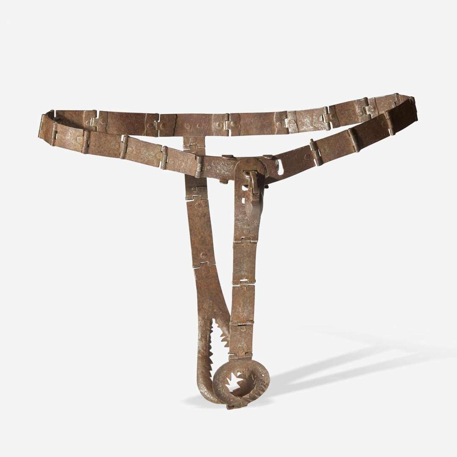 An iron chastity belt Western Europe, probably 18th or 19th century