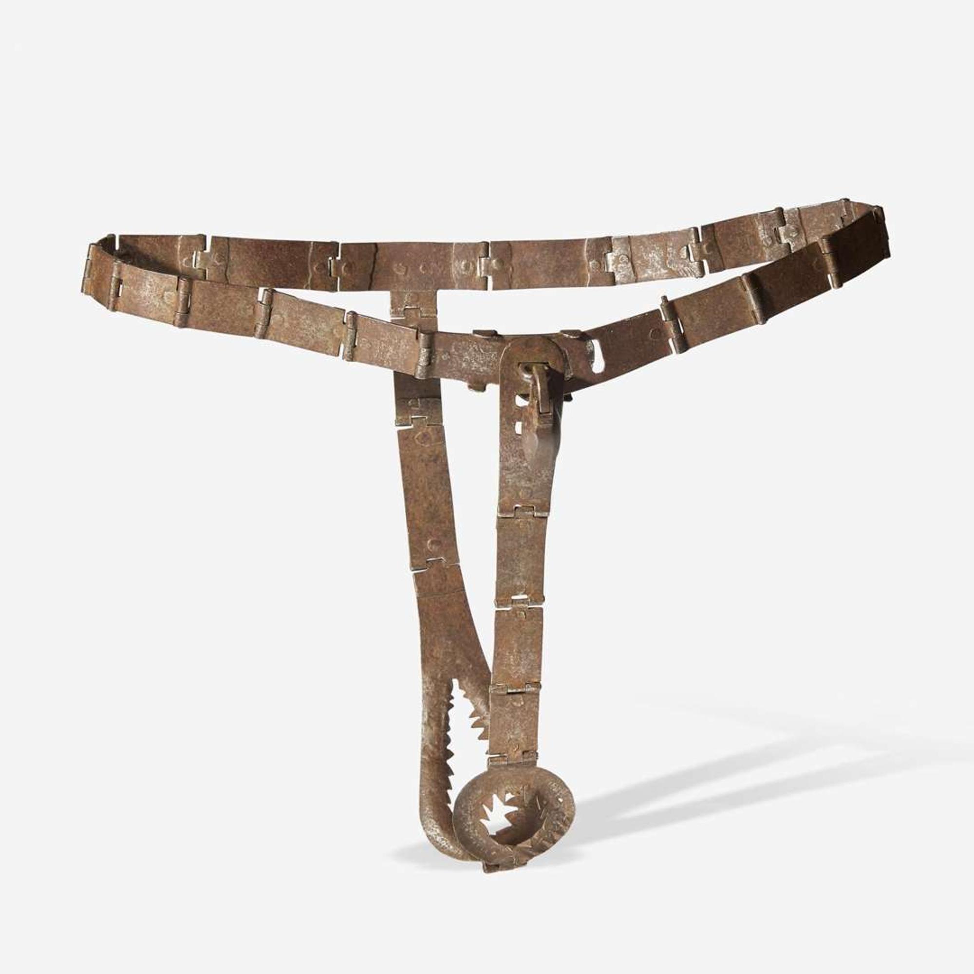 An iron chastity belt Western Europe, probably 18th or 19th century