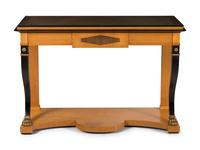 An Empire Style Parcel-Gilt and Ebonized Maple Console Table