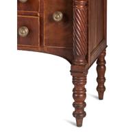A Classical Figured Maple and Mahogany Desk-and-Bookcase