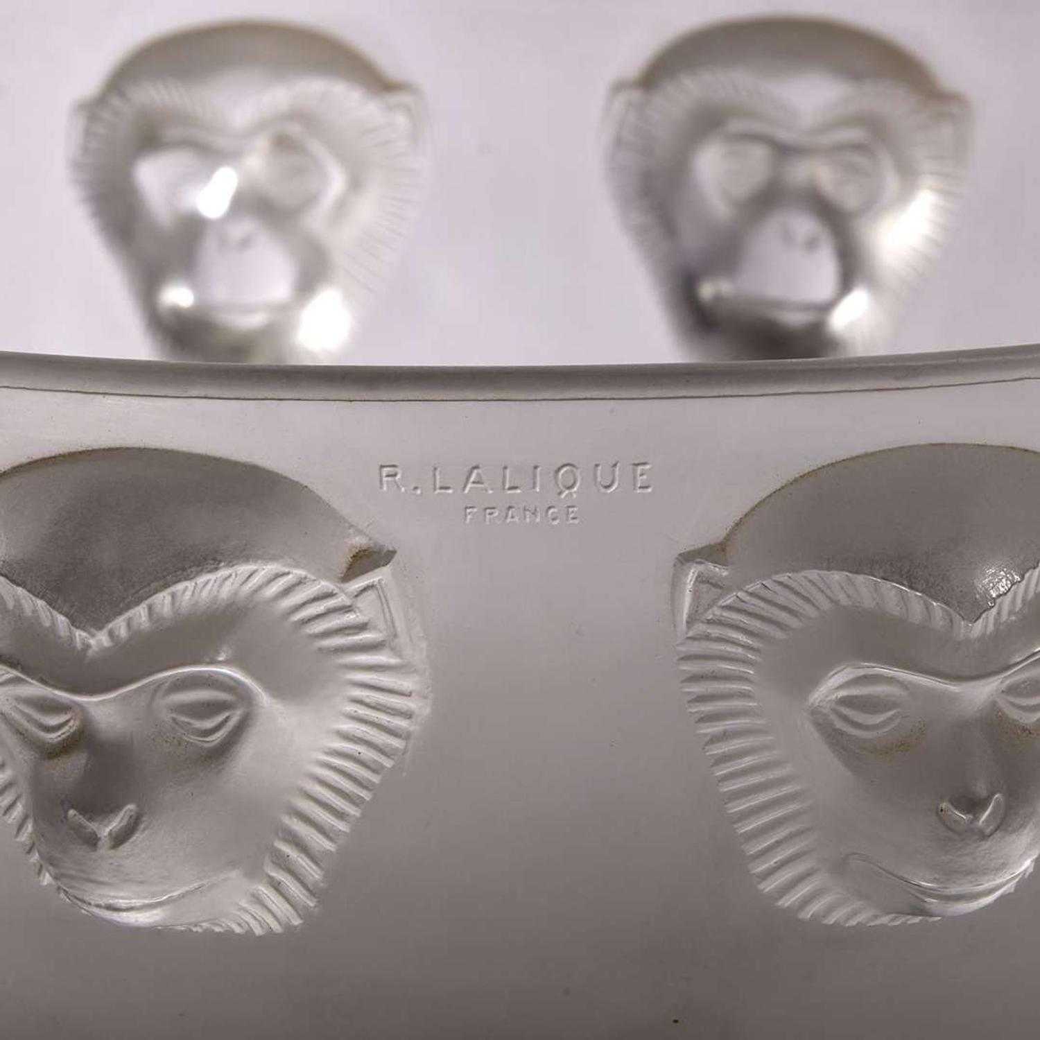 René Lalique (French, 1860-1945) "Madagascar" Frosted Glass Bowl, France, Designed 1928