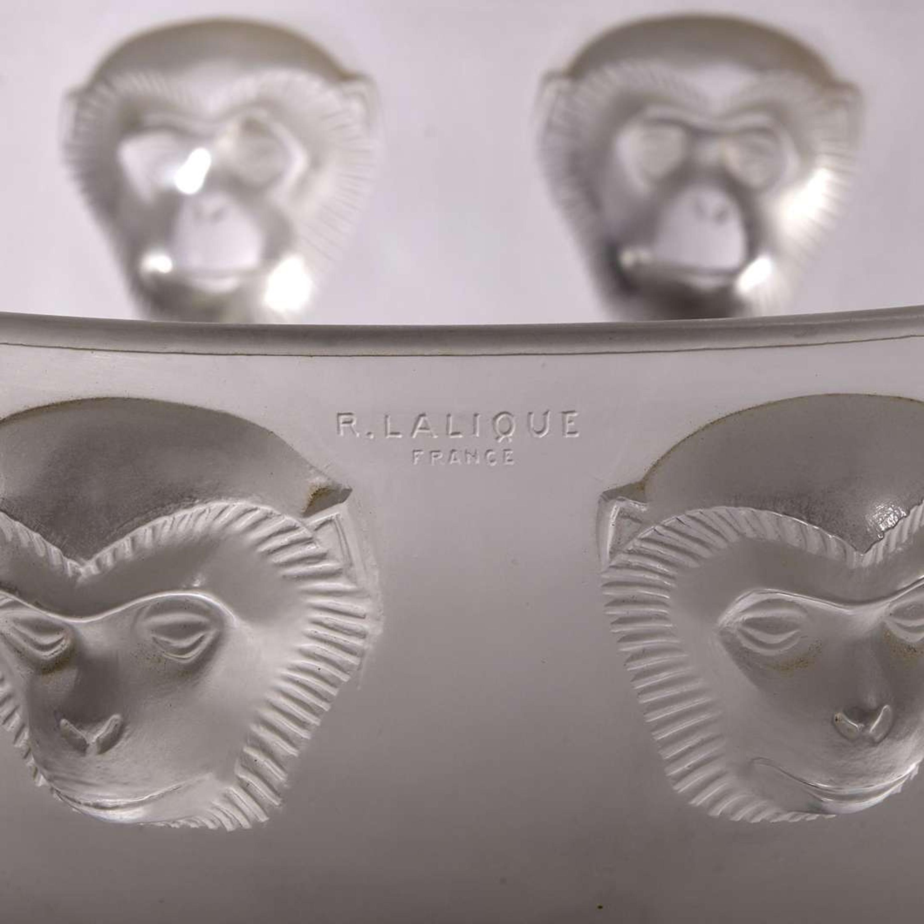 René Lalique (French, 1860-1945) "Madagascar" Frosted Glass Bowl, France, Designed 1928
