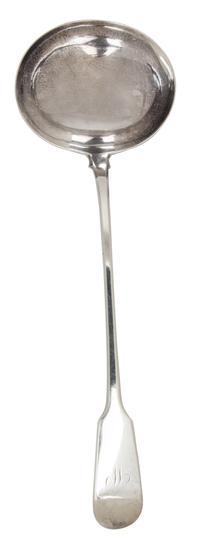 An English Silver Punch Ladle, Robert Palmer, London, 1779, monogrammed W.