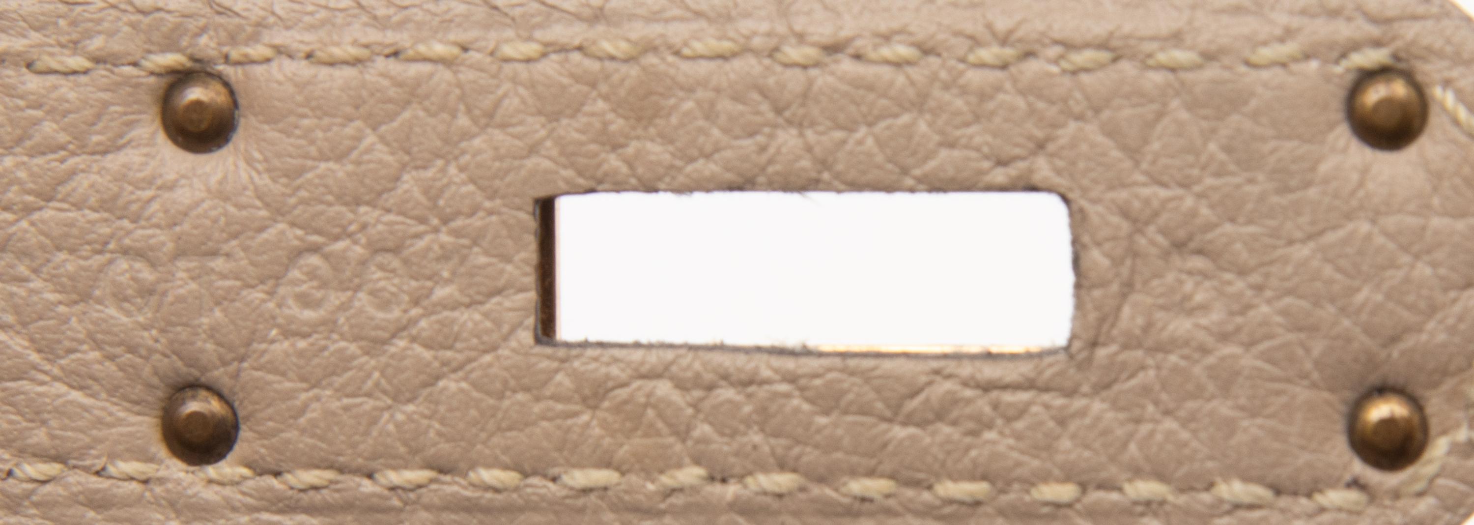 HERMÈS, KELLY 35 IN GRIS TOURTERELLE TOGO