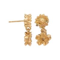YELLOW GOLD AND DIAMOND FLOWER SET
