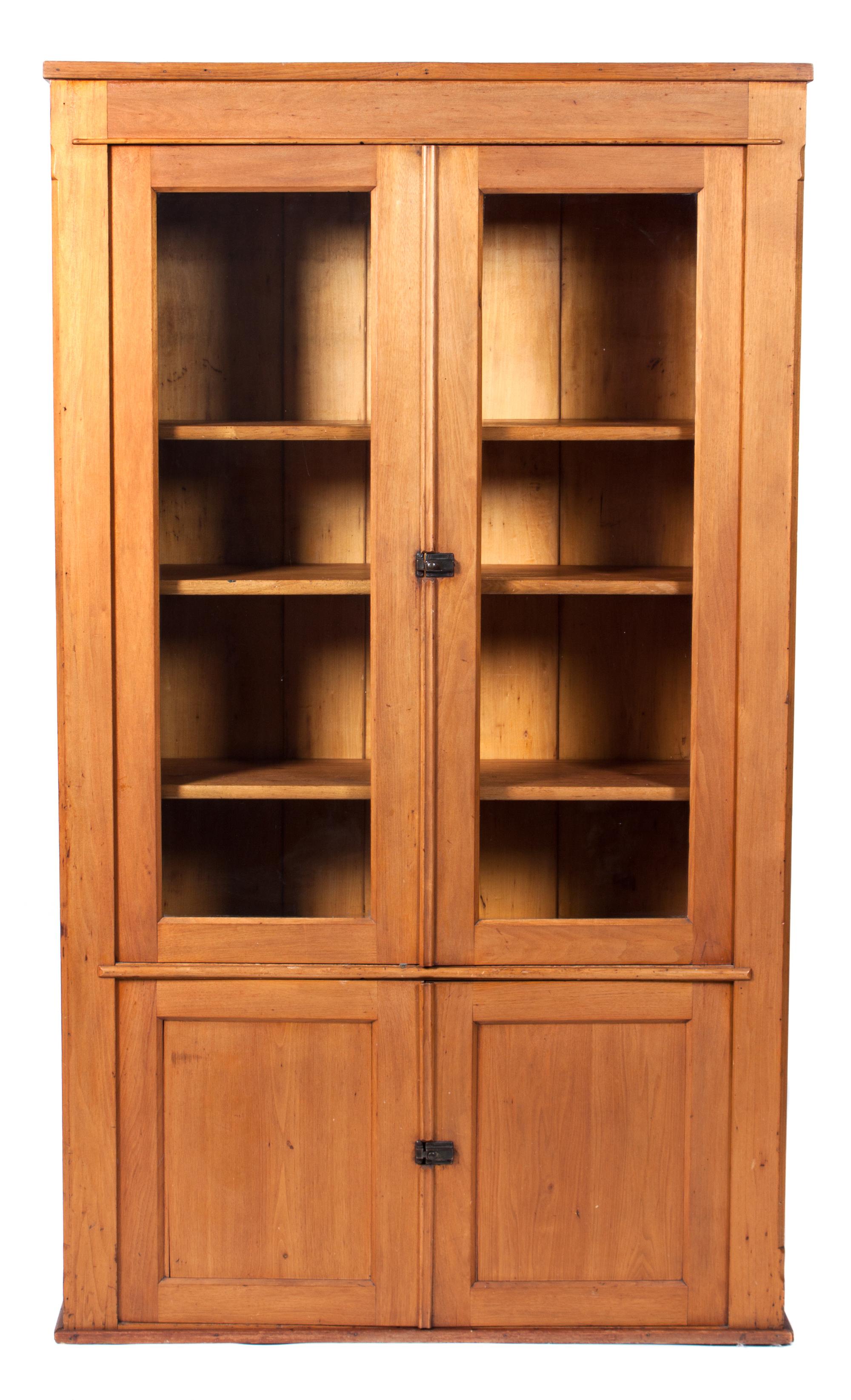 An American Maple Cabinet Height 74 x width 42 1/2 x depth 14 1/2 inches.