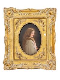 A German Porcelain Oval Plaque — EARLY 20TH CENTURY