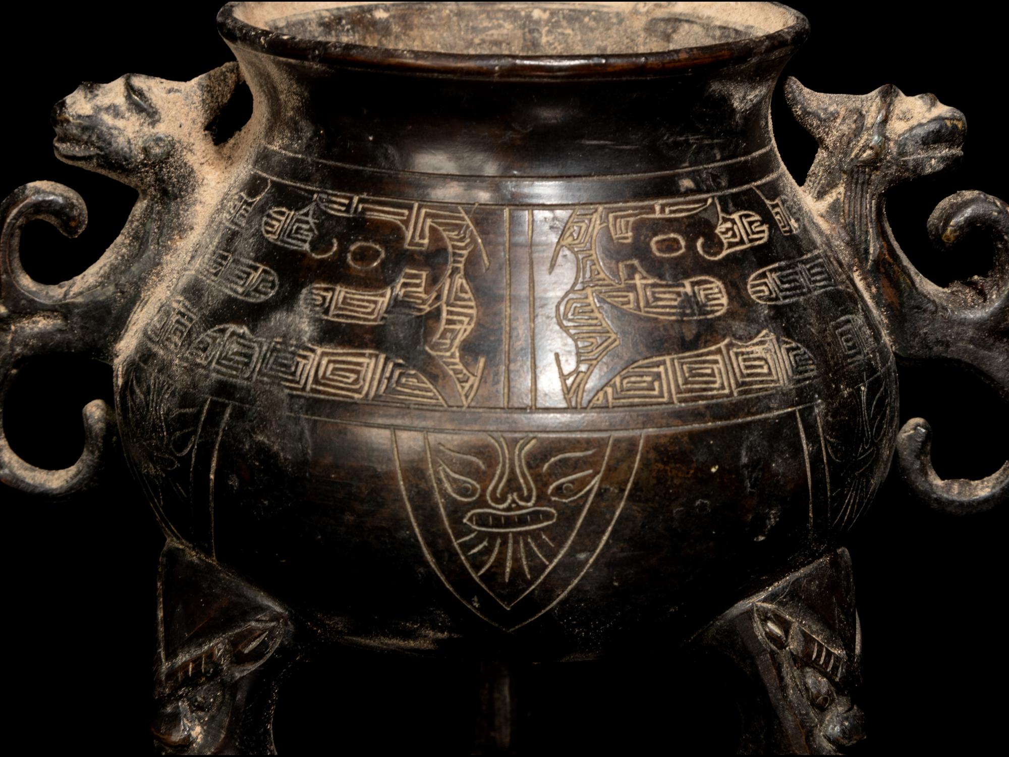 Nine Chinese Bronze Incense Wares
