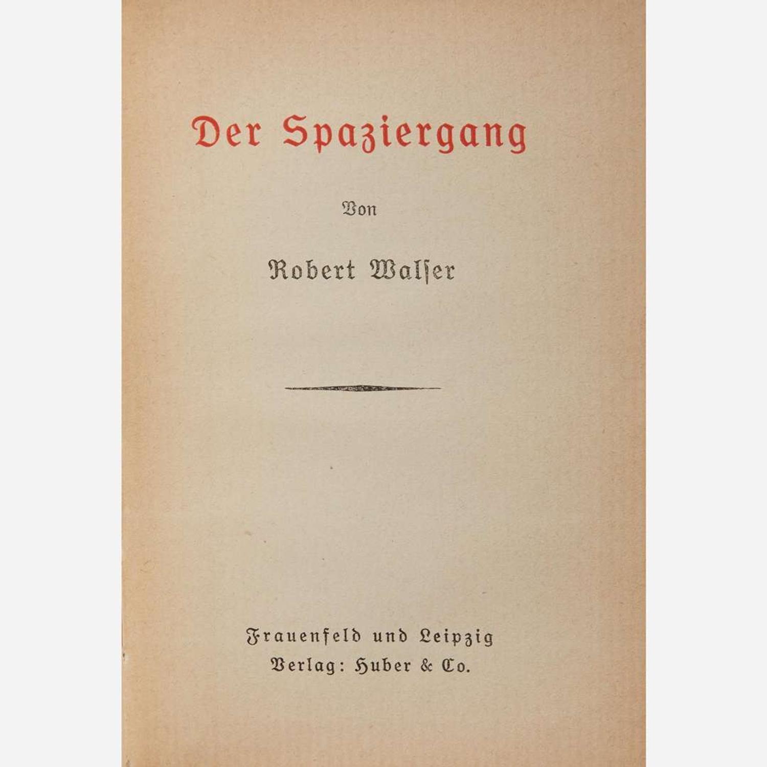 [Literature] Walser, Robert Group of 11 Titles