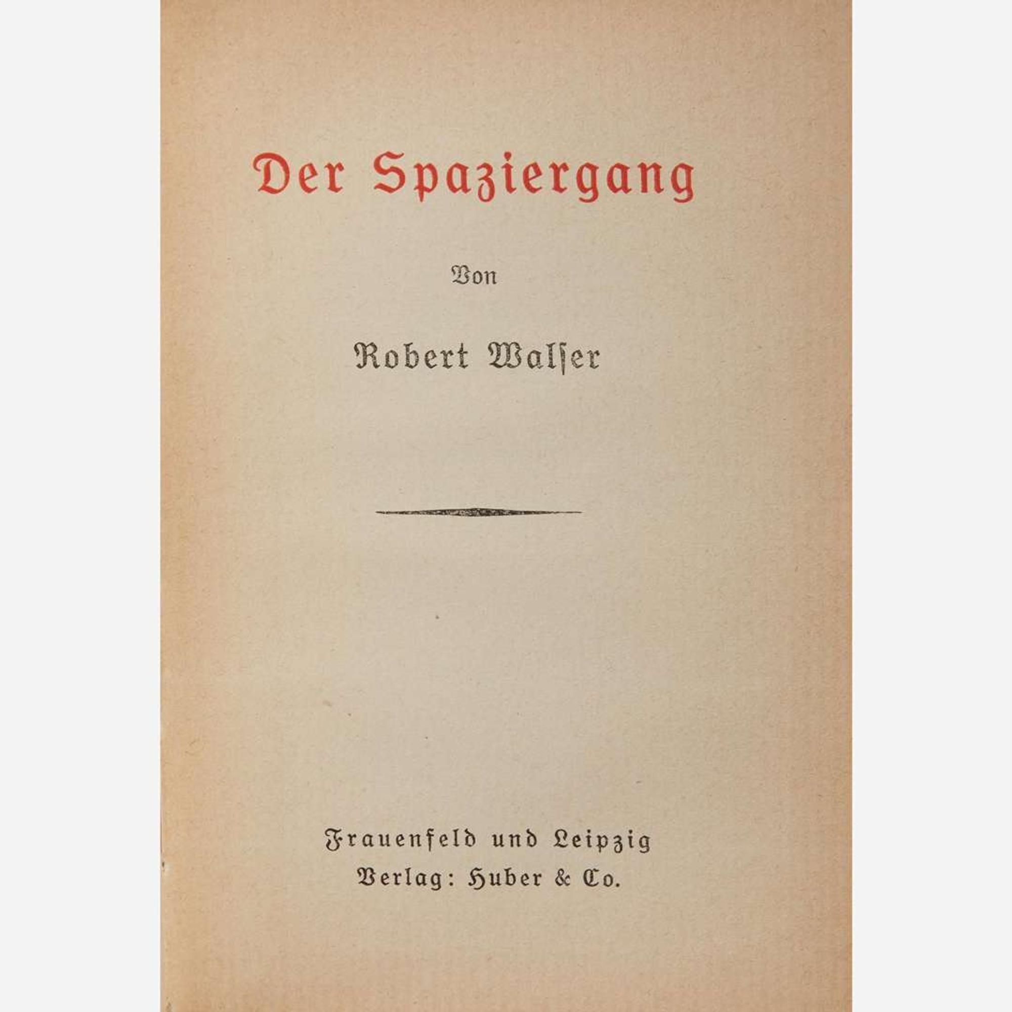 [Literature] Walser, Robert Group of 11 Titles