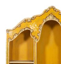 An Italian Painted Hanging Wall Display Cabinet