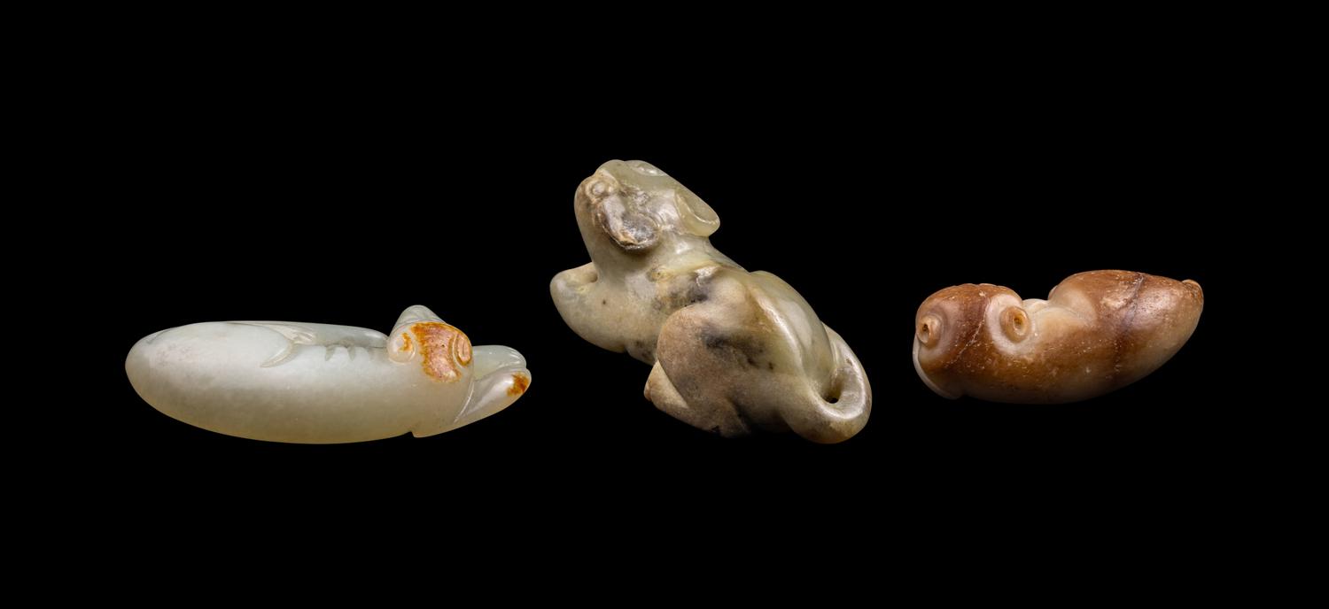 Three Chinese Jade Figures of Animals