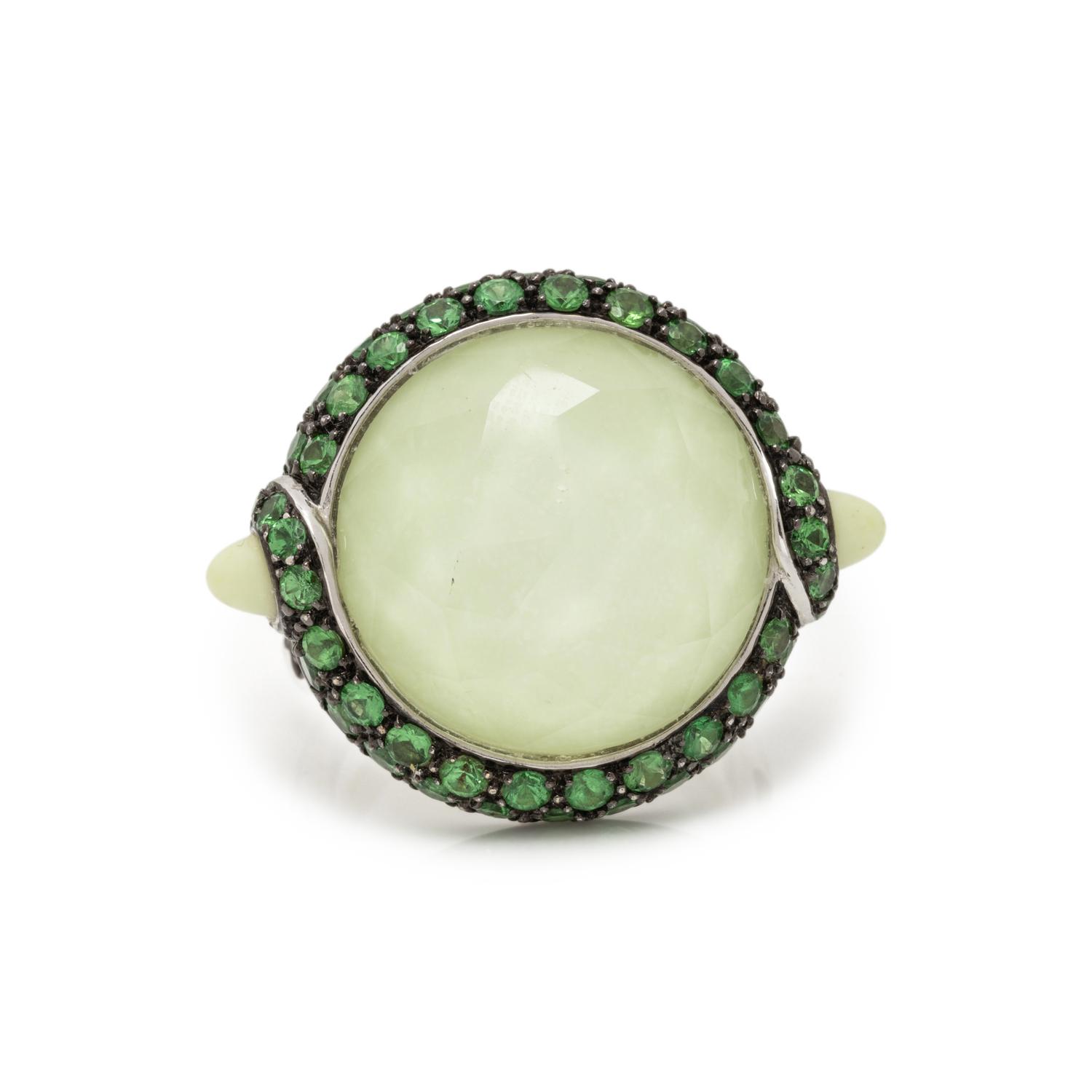 STEPHEN WEBSTER, WHITE GOLD AND MULTIGEM RING