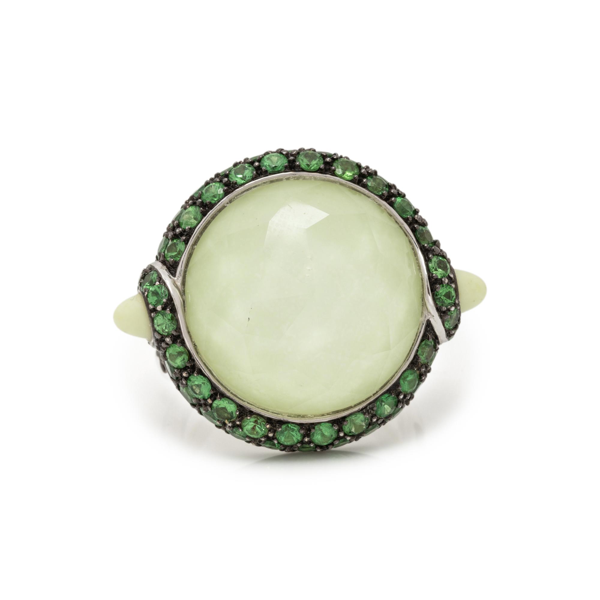 STEPHEN WEBSTER, WHITE GOLD AND MULTIGEM RING