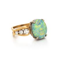 OPAL AND DIAMOND RING