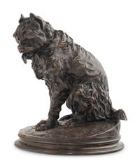 Three French Bronze Figures of Dogs
