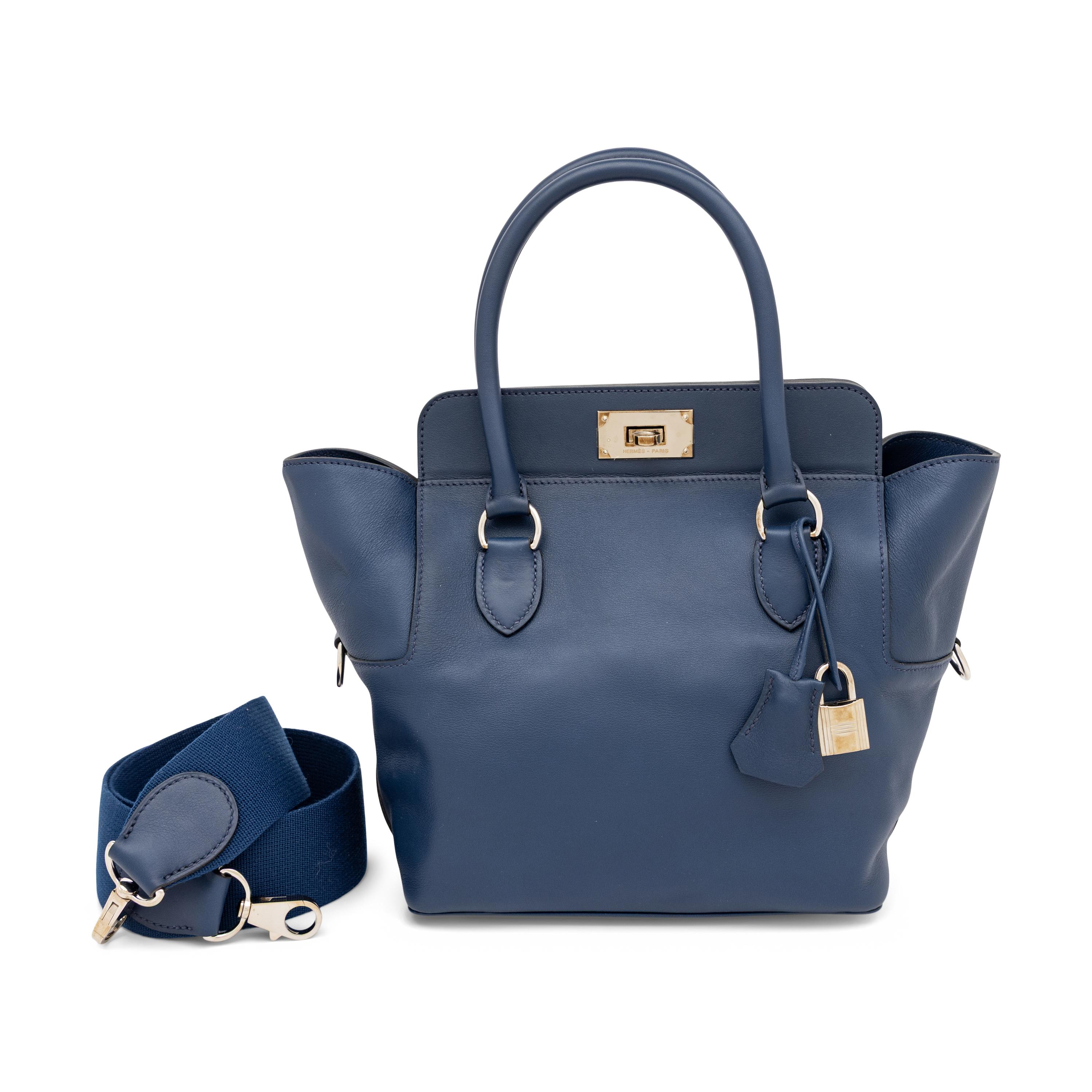 Hermès, Toolbox 20 Bag in Bleu Saphir Swift
