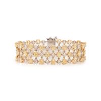 COLORED DIAMOND AND DIAMOND BRACELET