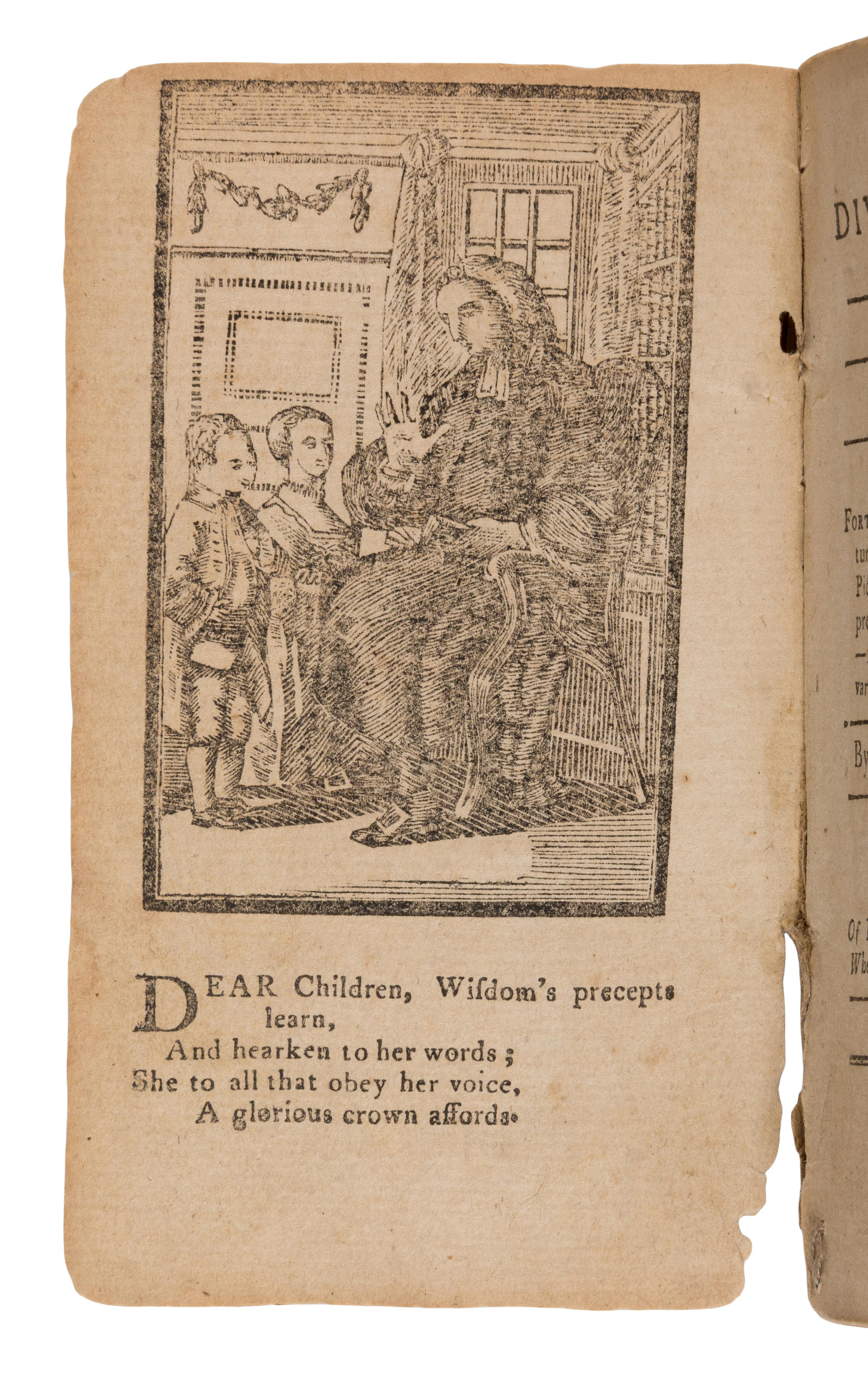 Burton, Robert (pseud. Nathaniel Crouch) (ca 1632-1675). Youth's Divine Pastime.. . Part I. New-York: Printed and sold by Wm. Durell, at No 19 Queen Street, 1791.