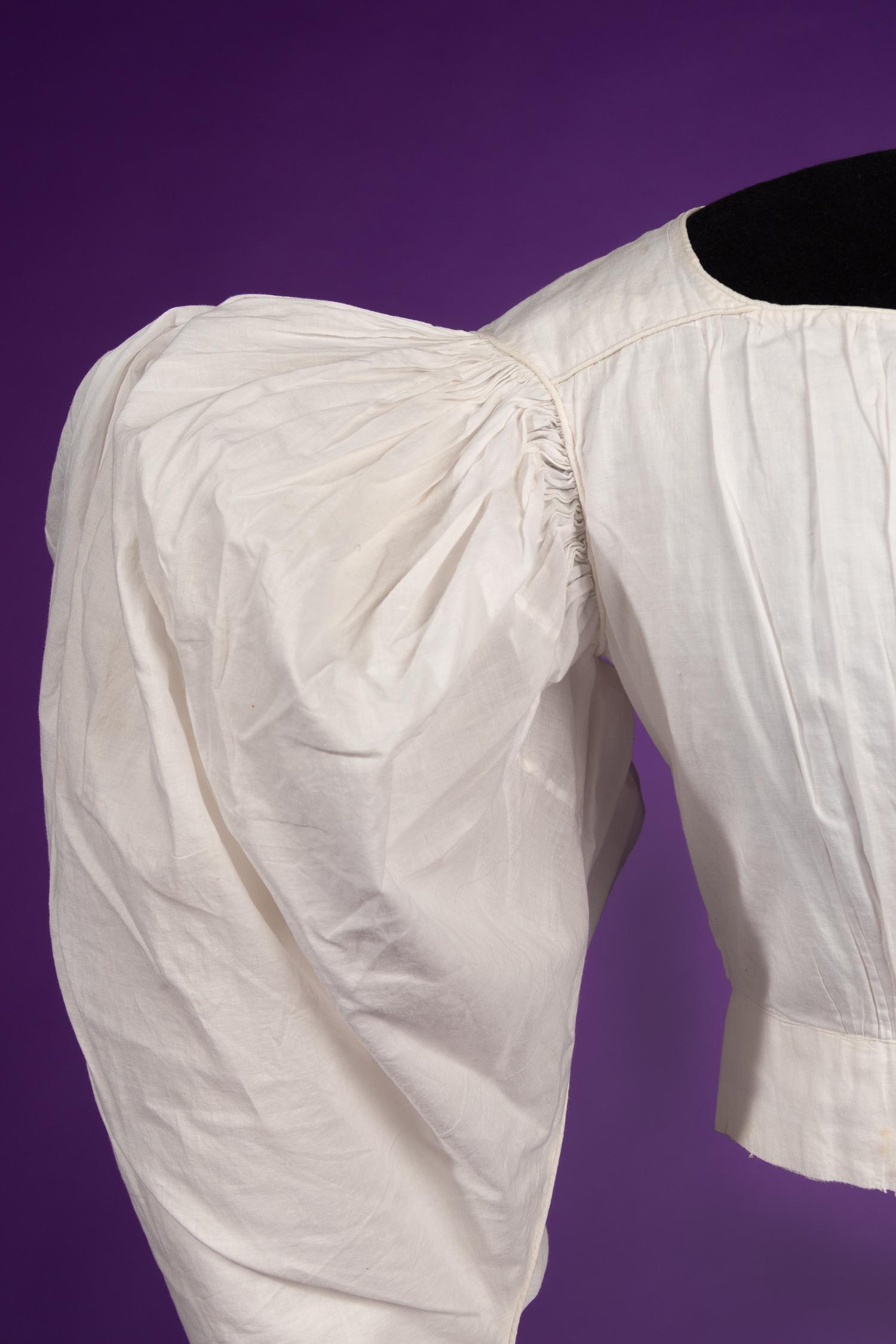 Two 19th Century Cotton Bodices, 1830-40s