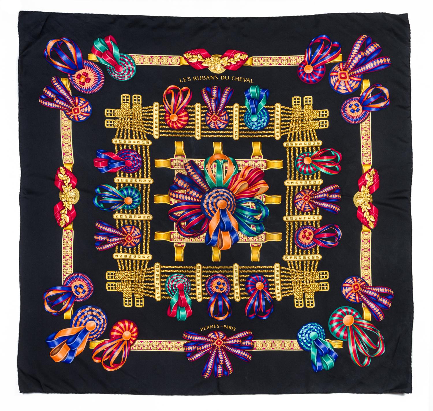 An Hermes Silk Scarf, 35 x 35 inches.